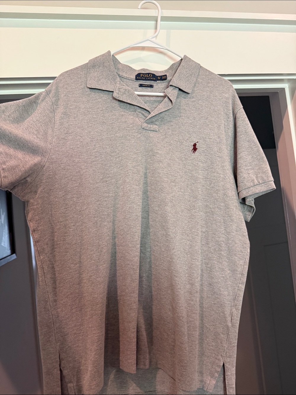 Polo by Ralph Lauren Heather Gray Polo with Burgundy Pony